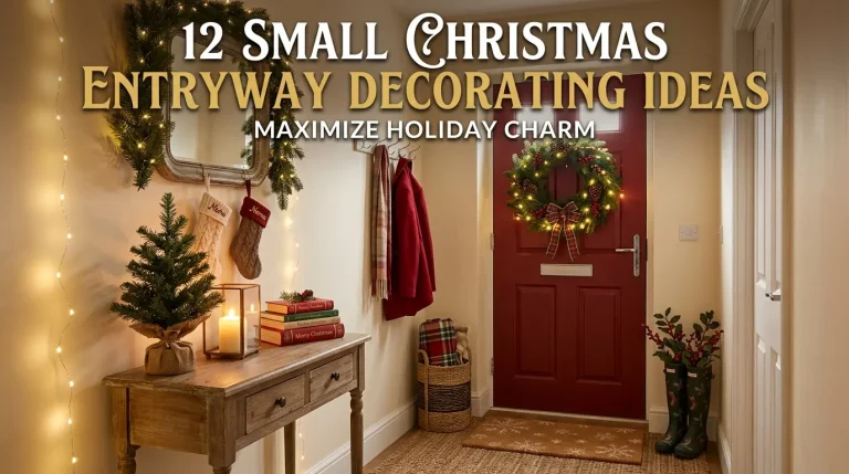 12 Small Christmas Entryway Decorating Ideas That Maximize Holiday Charm