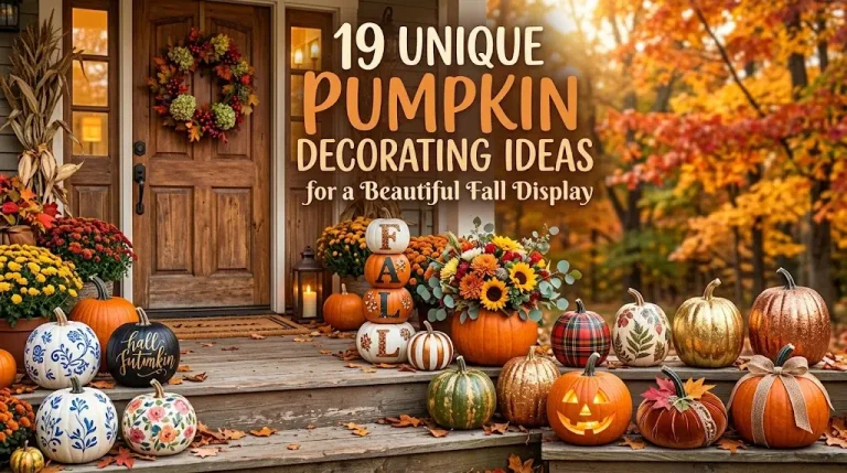 19 Unique Pumpkin Decorating Ideas for a Beautiful Fall Display